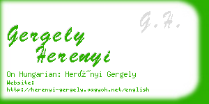 gergely herenyi business card